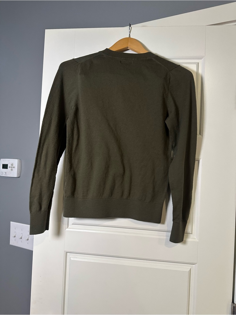 Quince Olive Green Women's Crewneck Sweater